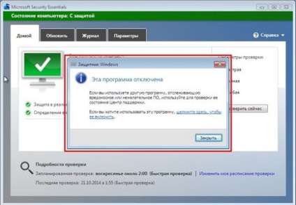 windows 7 Defender - engedélyezheti, letilthatja és felhasználása