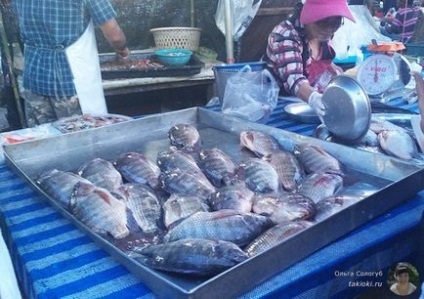 Fried tilapia pe un grătar - rețetă cu o fotografie