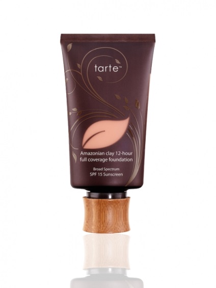 Amazonian clay 12-hour full coverage foundation broad spectrum spf 15 sunscreen, tarte стійкий