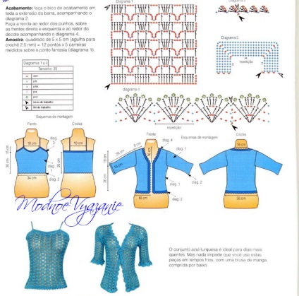 Set de seturi deschise cu paetkami - crochet modnoe vyazanie