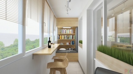 Bar counter pe balcon - idei de design și materiale