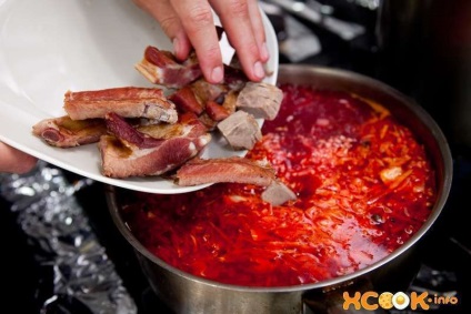 Borsch cu carne afumată - rețetă pas cu pas cu fotografie de gătit