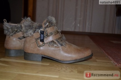 Черевики new look wide fit effect faux fur flat ankle boots - «осінні черевики за 680 рублів»,