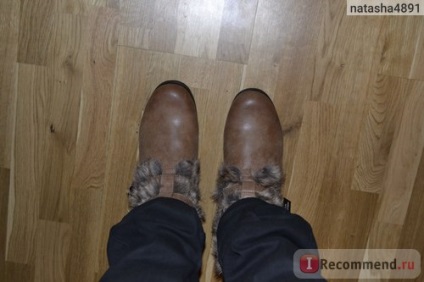 Черевики new look wide fit effect faux fur flat ankle boots - «осінні черевики за 680 рублів»,