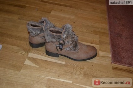 Черевики new look wide fit effect faux fur flat ankle boots - «осінні черевики за 680 рублів»,