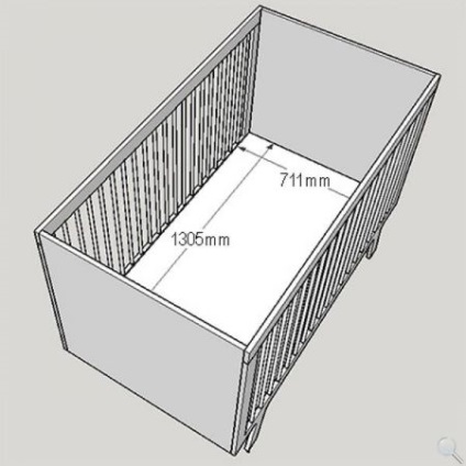 Дерев'яна дитяче ліжечко своїми руками