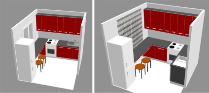 Дизайн кухні 7 кв м в панельному будинку з холодильником 20 фото