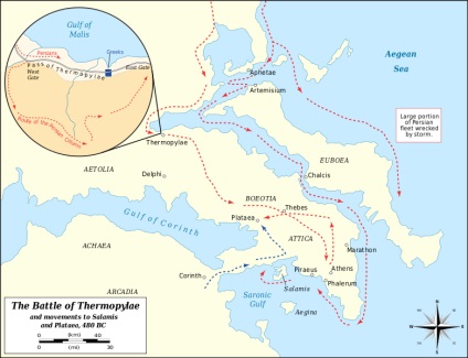 Thermopülai csata - a csata Thermopylae Gorge