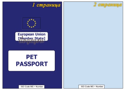 Formatul pașaportului veterinar internațional