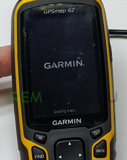 Garmin gpsmap 62s не включається, не завантажується, зависає на логотипі garmin (гармін), прошивка