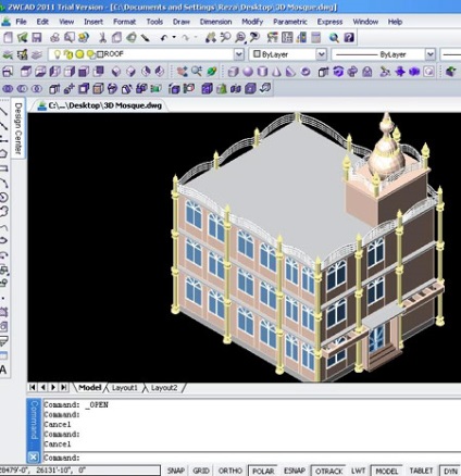 Program grafic pentru modelarea 3D pe un calculator zwcad