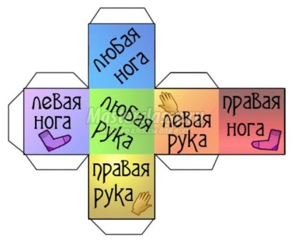 A játék az egész család „Twister” saját kezével (twister kezét) A játék az egész család „Twister” saját kezűleg