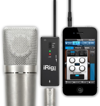 Az IK Multimedia Irig pre - univerzális mikrofon interfész iphone