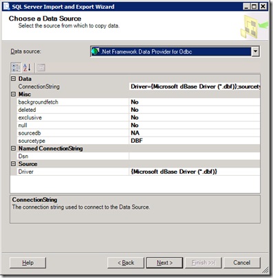 Import dbf az SQL Server