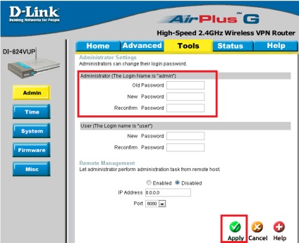 Instrucțiuni pentru configurarea routerului d-link di-824vup