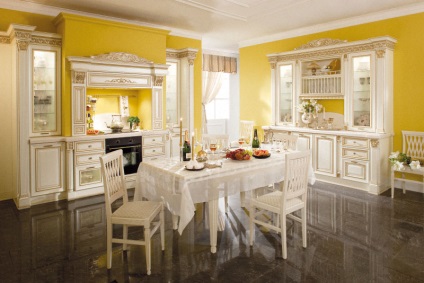 Bucătărie italiană infinit de ali solizi, interior, mobilier personalizat la Moscova și Balashikha