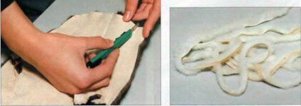 Fabricarea firelor pentru tricotat din blana, lucrul manual din materiale improvizate