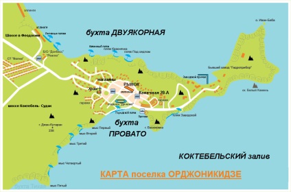 Cum să ajungi la Ordzhonikidze Crimeea, lebeda albă de hotel alb