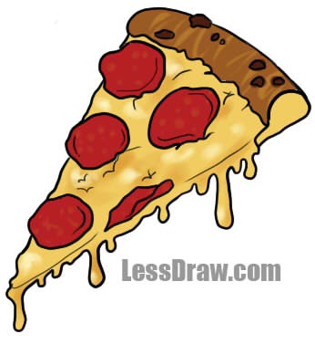 Як намалювати піццу🍕, ❤lessdraw❤