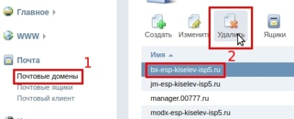 Modul de configurare a găzduirii pentru panoul de control pentru poștă electronică