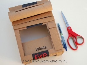 Як зробити іграшкову касу з коробки зробити