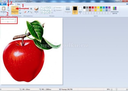 Як прибрати напис з картинки в графічному редакторі paint