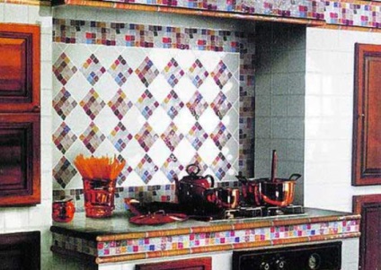 Kerámia csempe a konyha egy kötényt, tervezési lehetőségeket és stílus