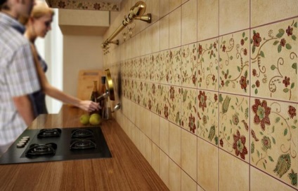Керамічна плитка для кухні на фартух, варіанти дизайну і укладання