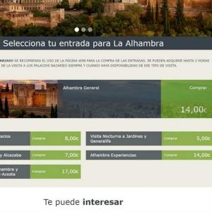 Cumpărați bilete la Alhambra în avans