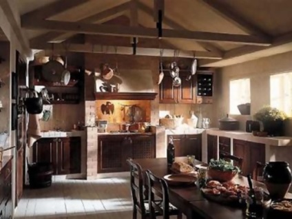 Bucătărie în exemplul de cabană exemple de fotografie de design interior