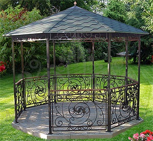 Forme mici arhitecturale pergole forjate, canopies, trellises, arbours, rotundas, vase de flori