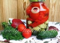 Marinate tomate - arici - cu usturoi pentru rețeta de iarnă cu o fotografie