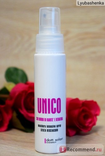Maszk hajlakk i (Olaszország) Unico - «kellemes nesmyvashka amely tökéletesen törődik