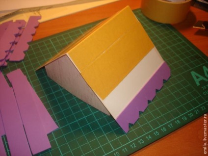 Майстер-клас подарункова коробочка будиночок з черепичним дахом - ярмарок майстрів - ручна робота,