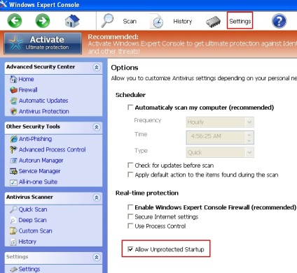 Modulul de protecție Windows (instrumentul de eliminare)