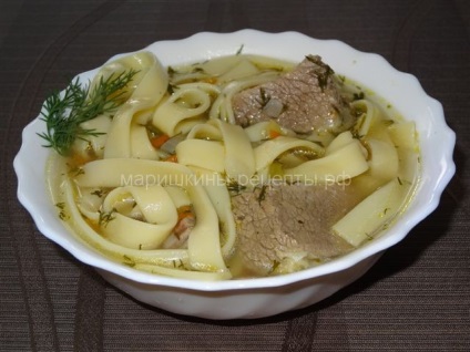 Мої рецепти традиційний татарський суп з локшиною наваристий