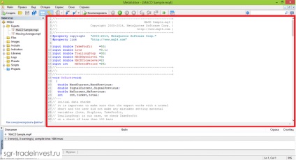 Mql4 pentru introducerea începătorilor în editorul de cod metaeditor
