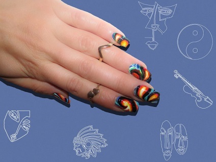 Nail art în stilul de abstracție 15 exemple - club de femei