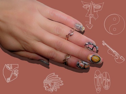 Nail art în stilul de abstracție 15 exemple - club de femei