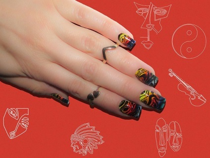 Nail art în stilul de abstracție 15 exemple - club de femei