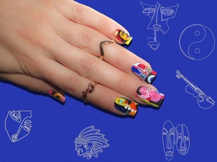 Nail art în stilul de abstracție 15 exemple - club de femei