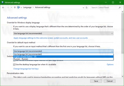 Налаштування параметрів мови в windows 10