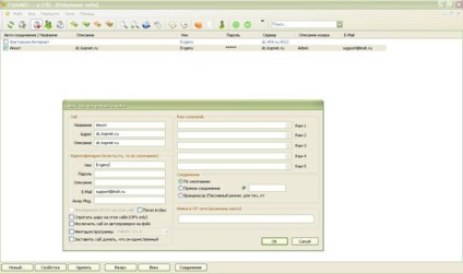 Configurarea programului - client dc - flylink pentru utilizarea serviciului 