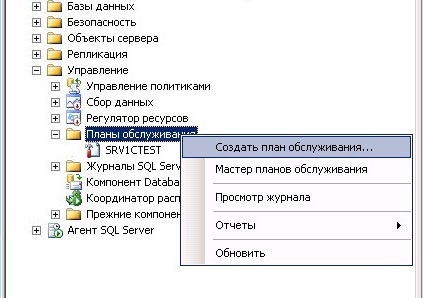 Întreținerea bazelor de date 1s în serverul ms sql