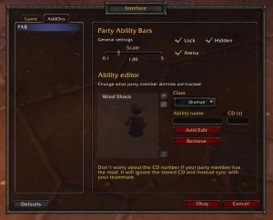 Party ability bars, wow аддони