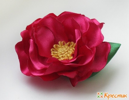 Țesătură cu flori de panglică - flori din panglici 15 flori simple - blog anastasia