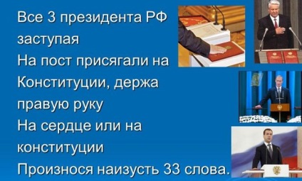 Чому президент кладе праву руку на конституцію