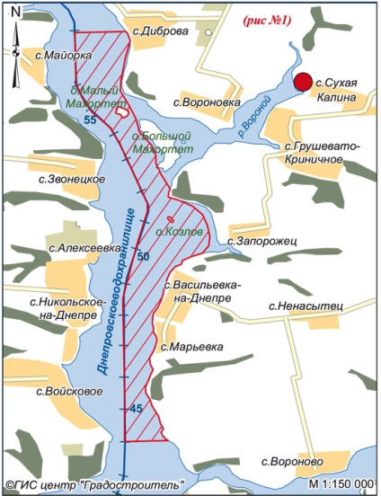 Ставок «Кисличувата» (друга бригада) (карта водойм)