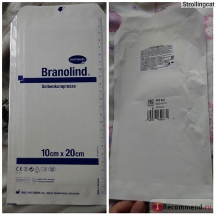 Pansamentul pentru brancă (branolind) fără produse farmaceutice - 