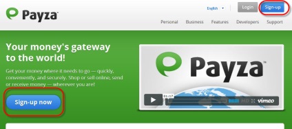 Regisztráció a fizetési rendszerben payza (AlertPay)